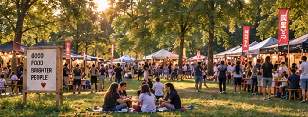 Festivalpubliek in het park