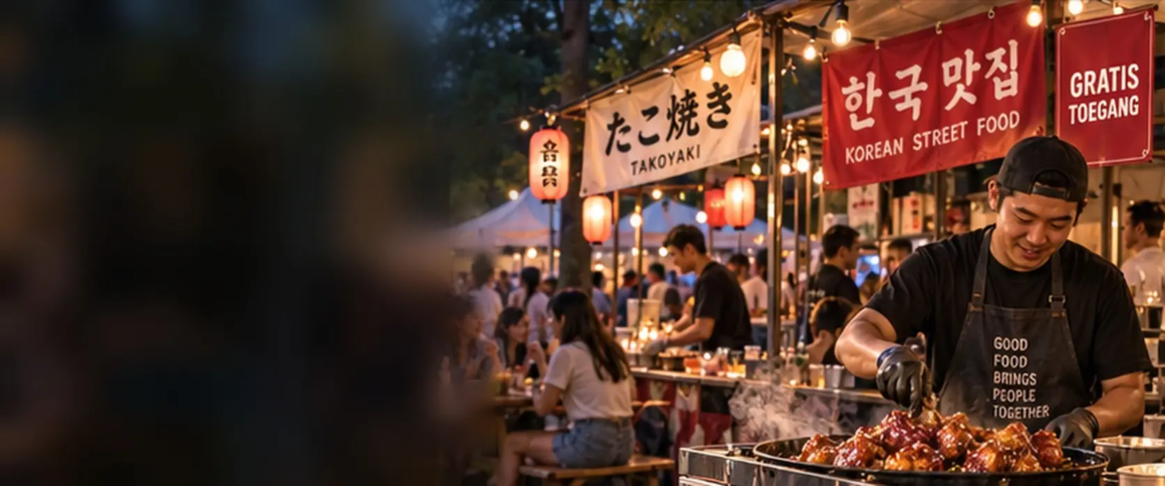 Eetkraampjes op het Japan & Korea Food Festival